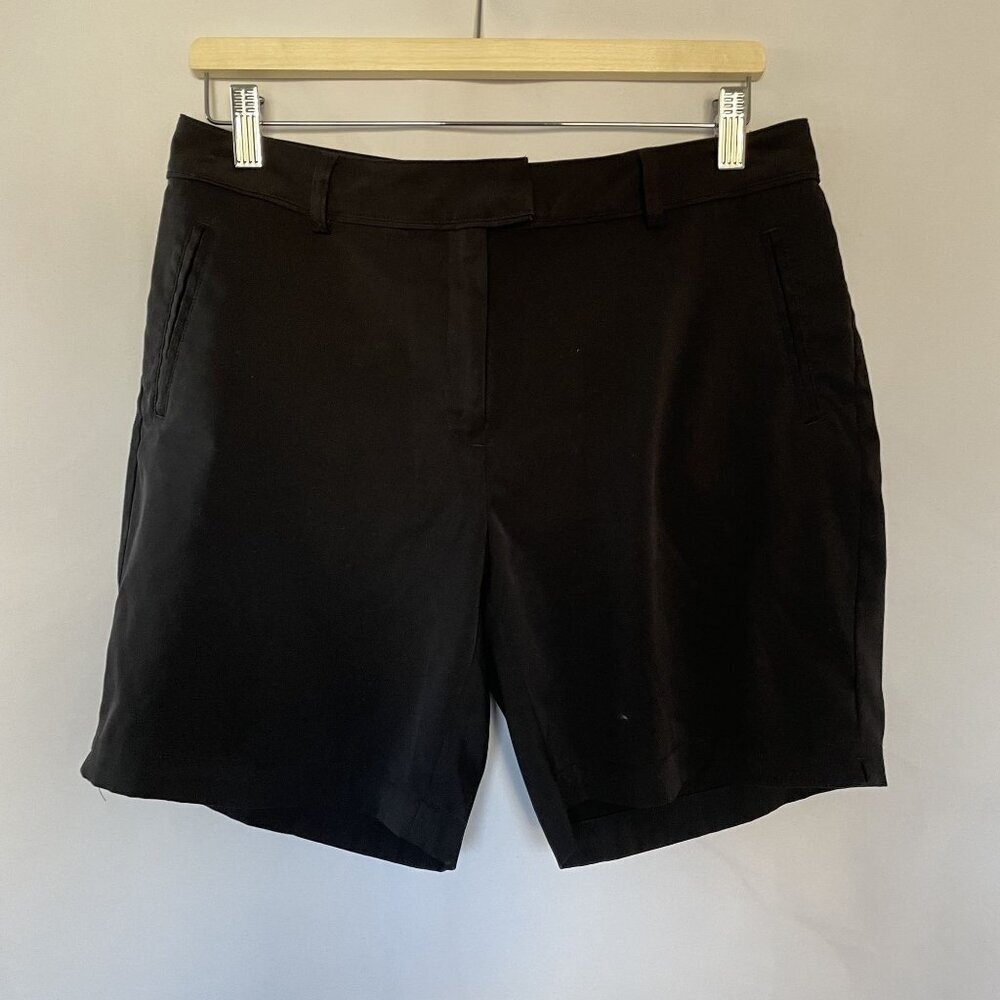 Lady‎ Hagen women's size 8 black summer shorts pockets casual lightweight style